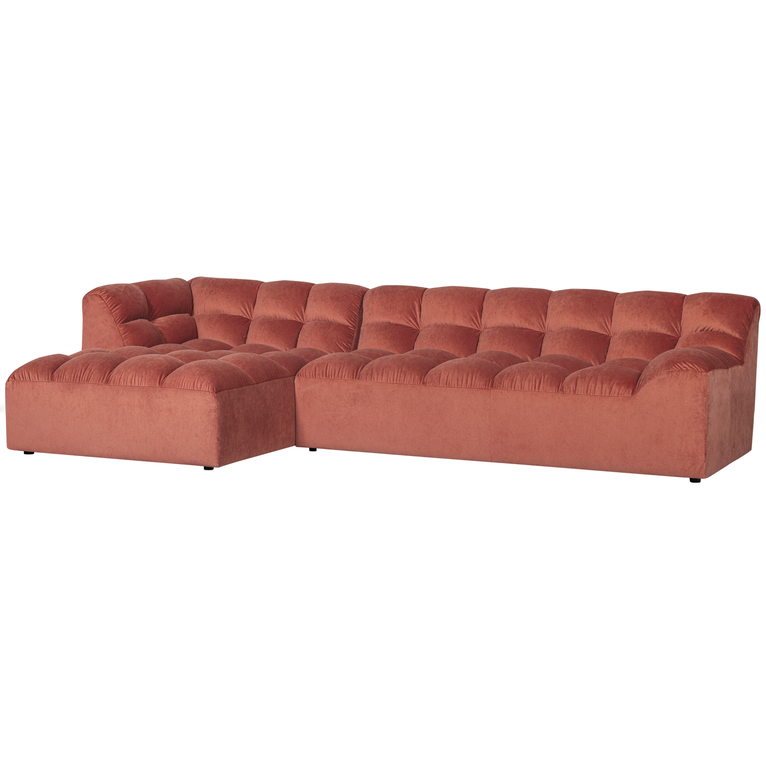 Allure Chaise Longue Links Velvet Blush van WOOOD – Luxe comfort op maat van PureWonen. Vraag naar de beste prijs.