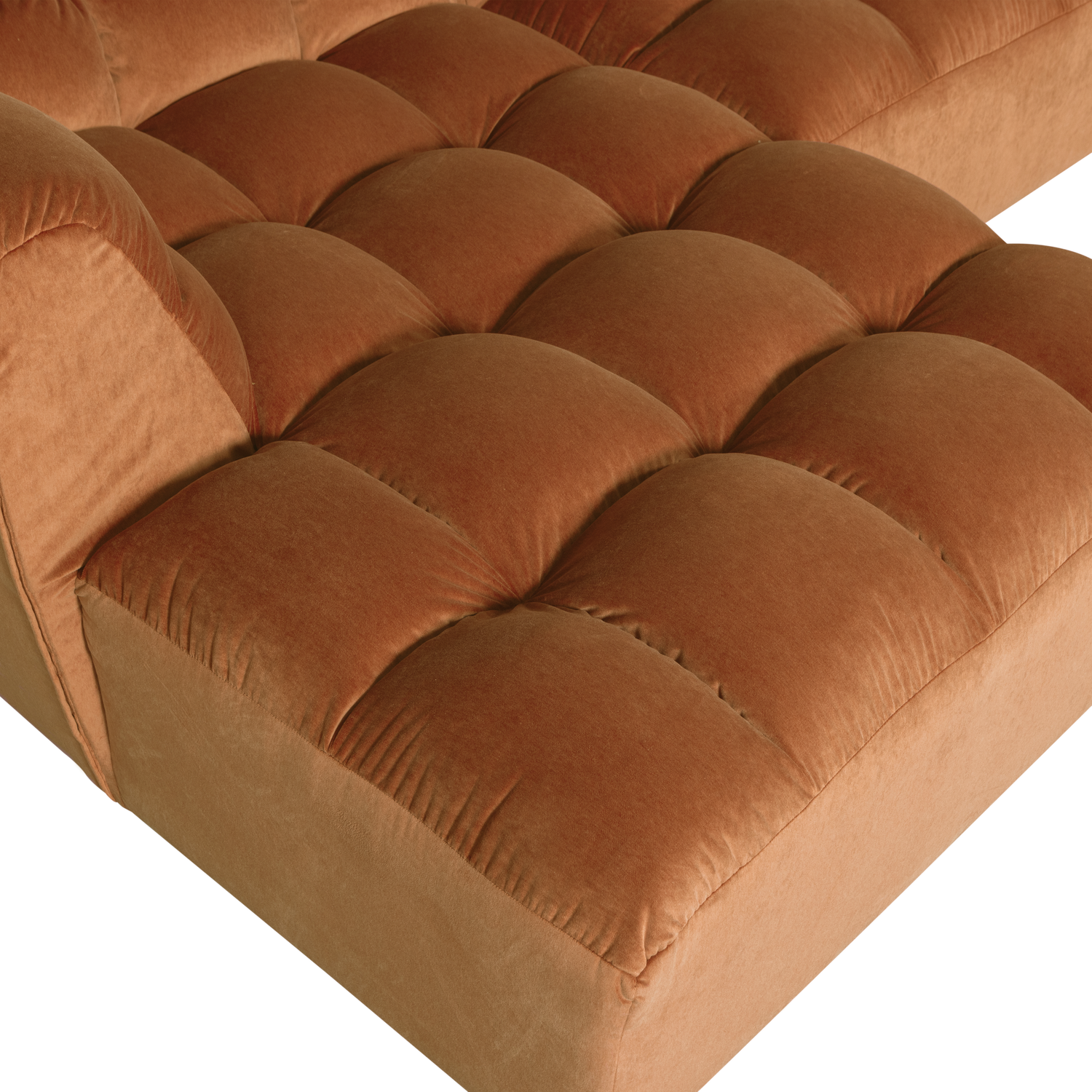 Allure Chaise Longue Links Velvet Terra van WOOOD – Luxe comfort op maat van PureWonen. Vraag naar de beste prijs.