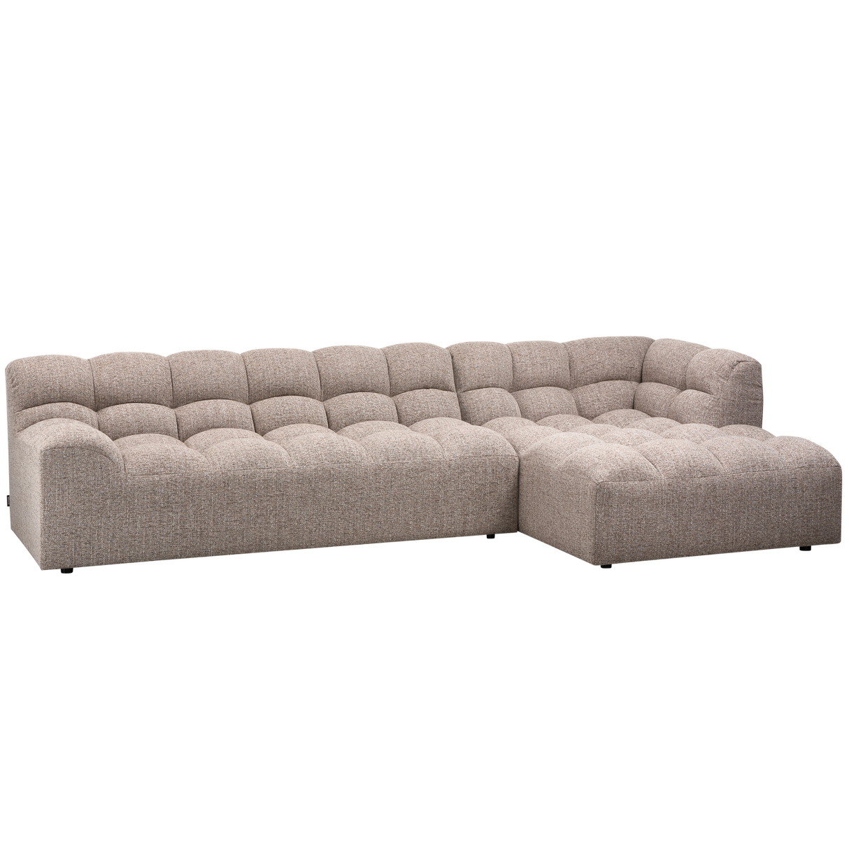 Allure Chaise Longue Rechts Geweven Stof Bruin Melange van WOOOD – Luxe comfort op maat van PureWonen. Vraag naar de beste prijs.