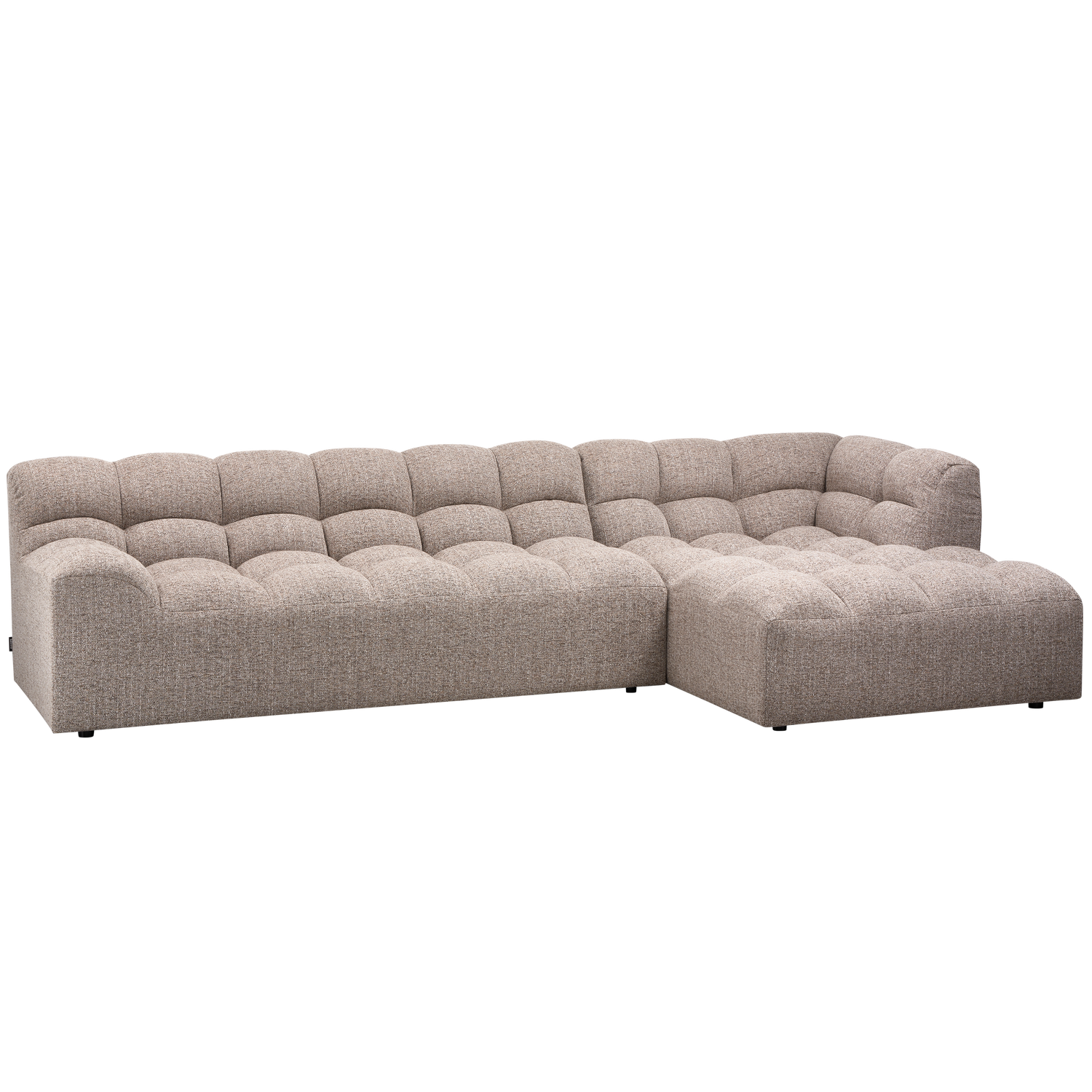 Allure Chaise Longue Rechts Geweven Stof Bruin Melange van WOOOD – Luxe comfort op maat van PureWonen. Vraag naar de beste prijs.