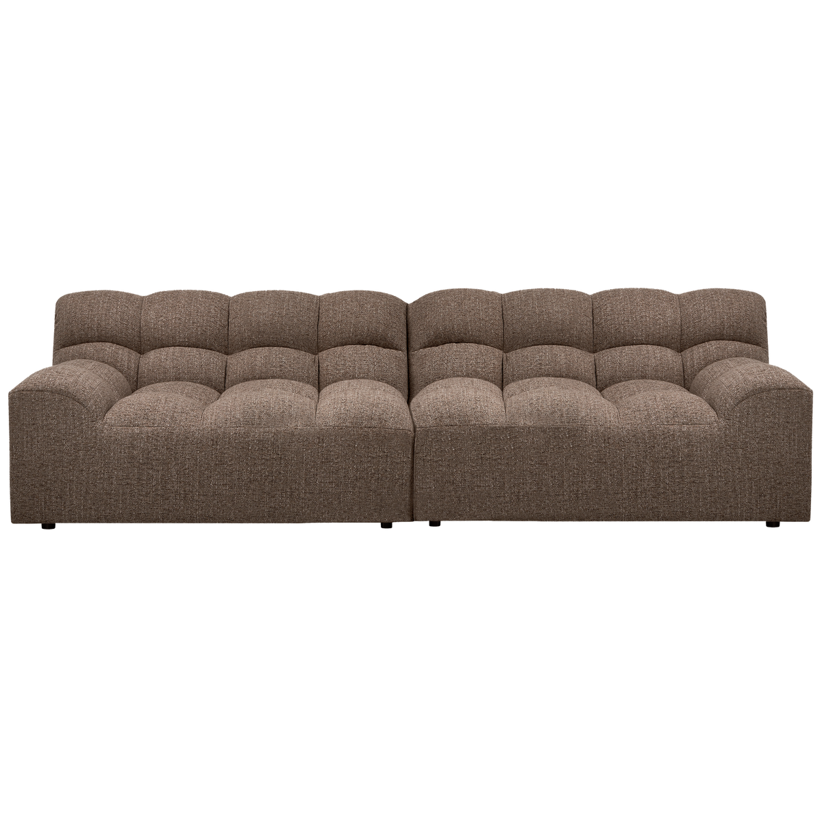 Allure 3 Zits Bank Geweven Stof Donkerbruin Melange van WOOOD – Luxe comfort op maat van PureWonen. Vraag naar de beste prijs.