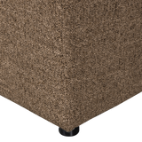 Allure Hocker Geweven Stof Donkerbruin Melange