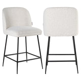 Counterstoel Pullitzer white bouclé