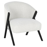 Lounge stoel Mia white bouclé