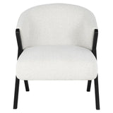 Lounge stoel Mia white bouclé