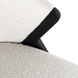 Lounge stoel Mia white bouclé