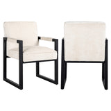 Eetkamerstoel Beck white chenille