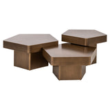 Salontafel Hexa brushed gold (Set of 3) van Richmond Interiors – Luxe comfort op maat van PureWonen. Vraag naar de beste prijs.