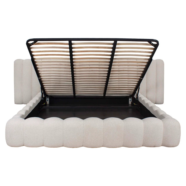 Bed Cupidon cream fancy 180x210 with storage