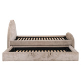 Bed Pixie clay chenille 120x200 with pull-out bed