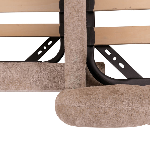 Bed Pixie clay chenille 120x200 with pull-out bed