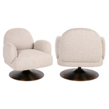 Lounge stoel Kagney biscotti swivel