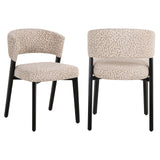 Eetkamerstoel Zeno beige leopard