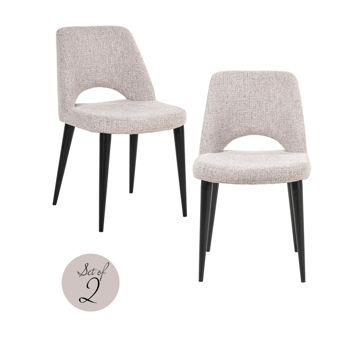 Eetkamerstoel Tabitha natural fancy fire retardant (Set of 2)