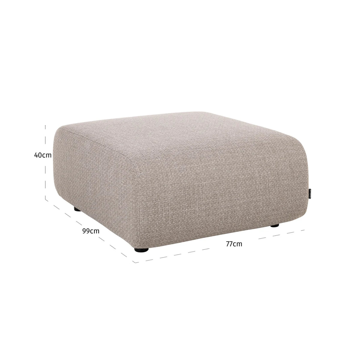 Buiten poef & voetenbank Dawson beige alpine