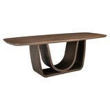 Eettafel Windsor walnut 230 brass base