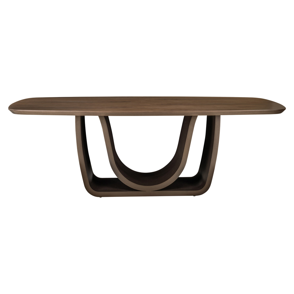 Eettafel Windsor walnut 230 brass base