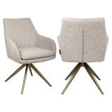 Eetkamerstoel Lisonne cayenne brown swivel fire retardant
