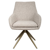 Eetkamerstoel Lisonne cayenne brown swivel fire retardant