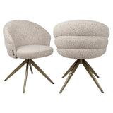 Eetkamerstoel Zendaya cayenne brown swivel fire retardant
