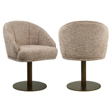 Eetkamerstoel Beverly mocca linear swivel van Richmond Interiors – Luxe comfort op maat van PureWonen. Vraag naar de beste prijs.