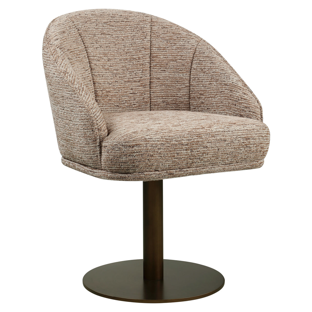 Eetkamerstoel Beverly mocca linear swivel van Richmond Interiors – Luxe comfort op maat van PureWonen. Vraag naar de beste prijs.