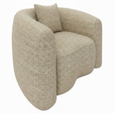 Lounge stoel Luxandra sand tweed fire retardant