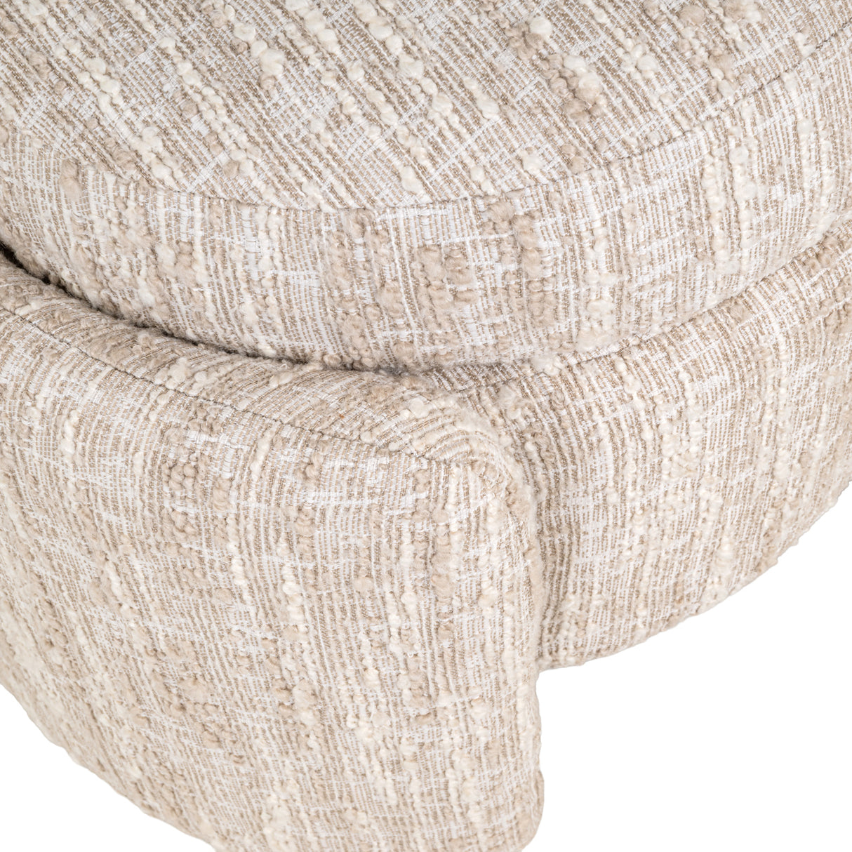 Poef & Voetenbank Cupid beige angora with storage