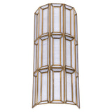 Wandlamp Opal brass antique
