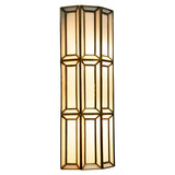Wandlamp Opal brass antique