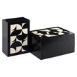 Opbergdoos Rae black/white (Set of 2) – Richmond Interiors