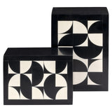 Opbergdoos Rae black/white (Set of 2) – Richmond Interiors (afbeelding 4)