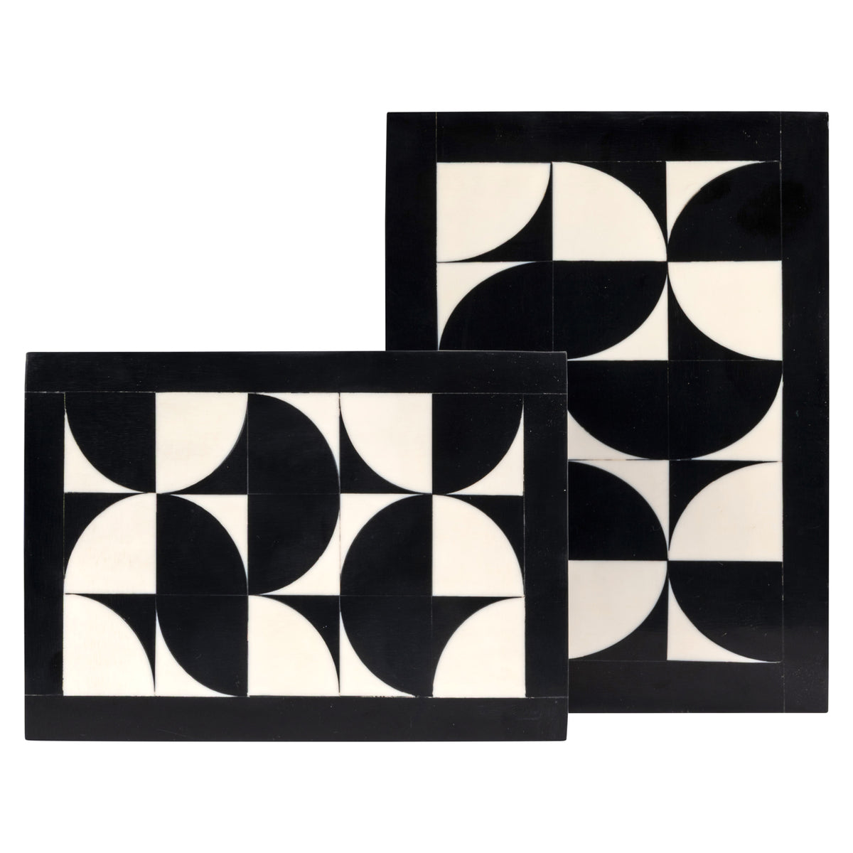 Opbergdoos Rae black/white (Set of 2) – Richmond Interiors (afbeelding 5)