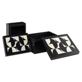 Opbergdoos Rae black/white (Set of 2) – Richmond Interiors (afbeelding 2)