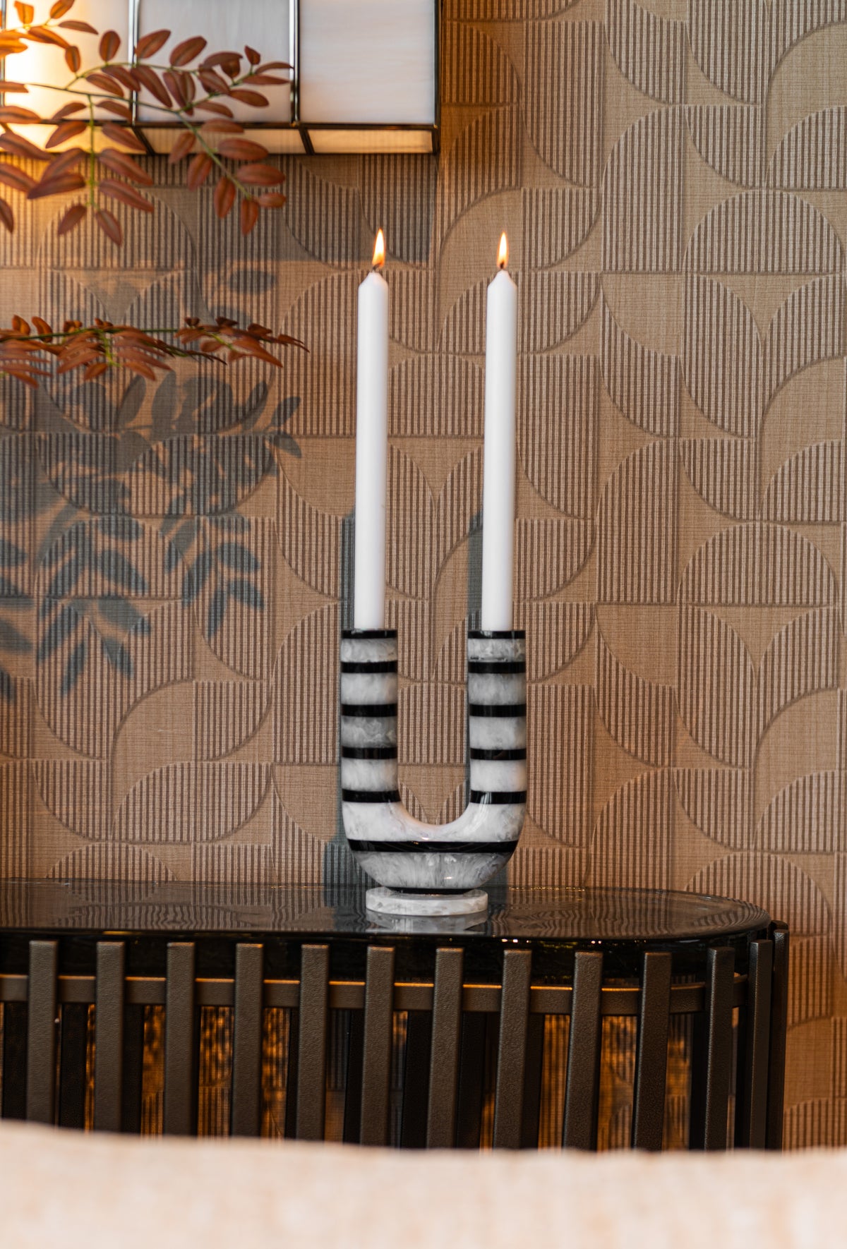 Kandelaar River black/white – Richmond Interiors (afbeelding 4)