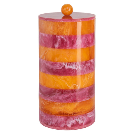 Opbergdoos Lilybelle pink/orange storage jar large – Richmond Interiors