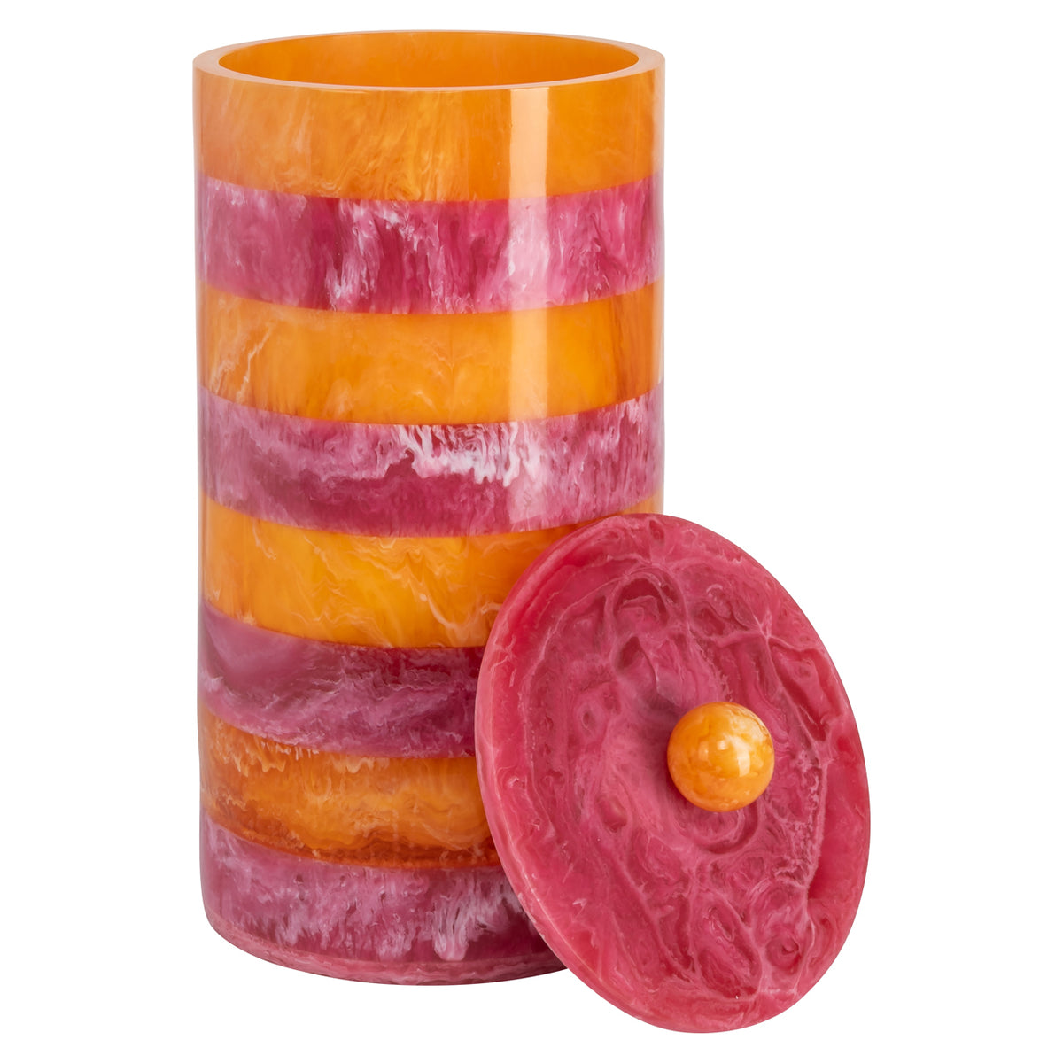 Opbergdoos Lilybelle pink/orange storage jar large – Richmond Interiors (afbeelding 2)