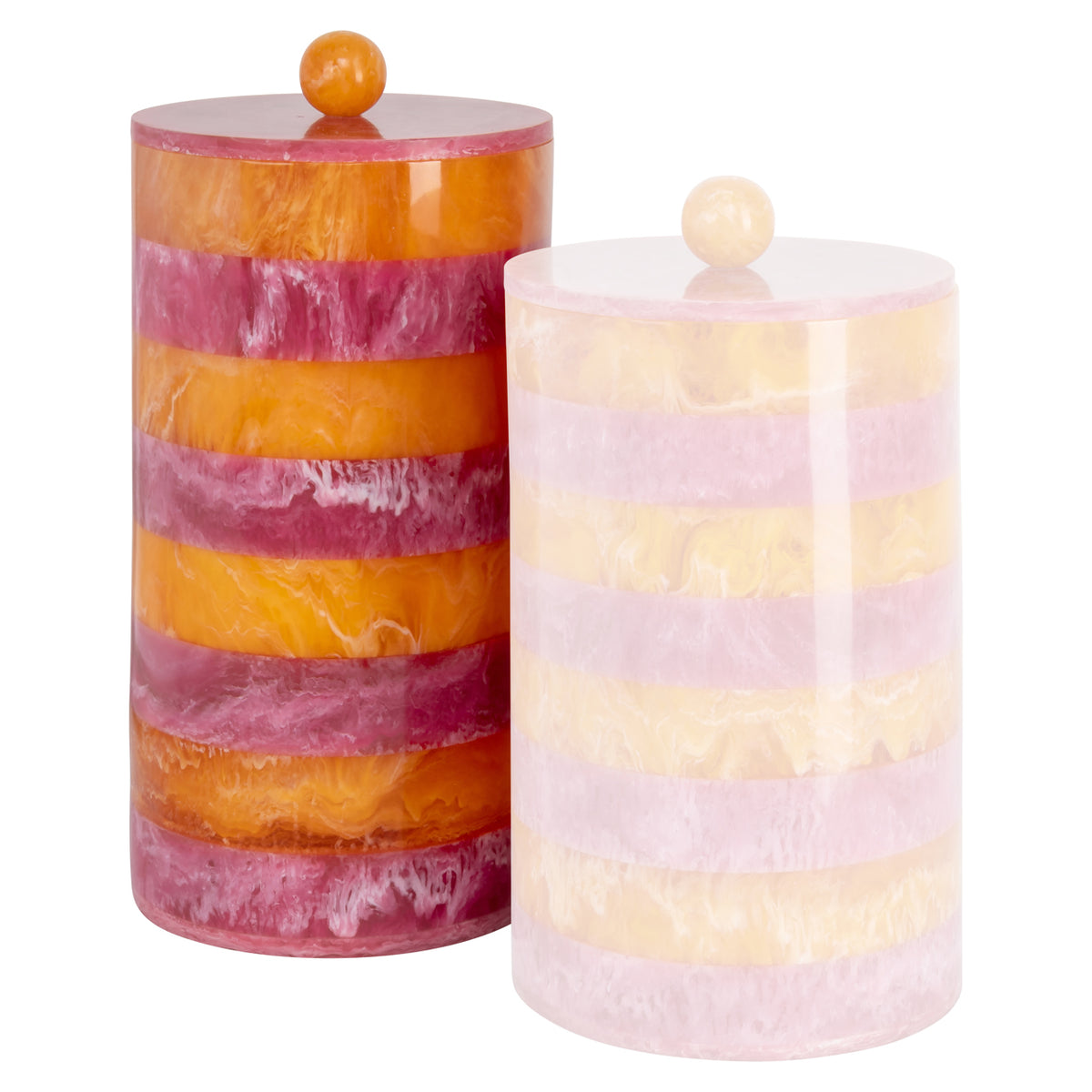 Opbergdoos Lilybelle pink/orange storage jar large – Richmond Interiors (afbeelding 3)