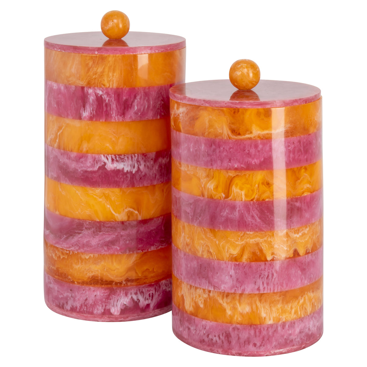 Opbergdoos Lilybelle pink/orange storage jar large – Richmond Interiors (afbeelding 4)