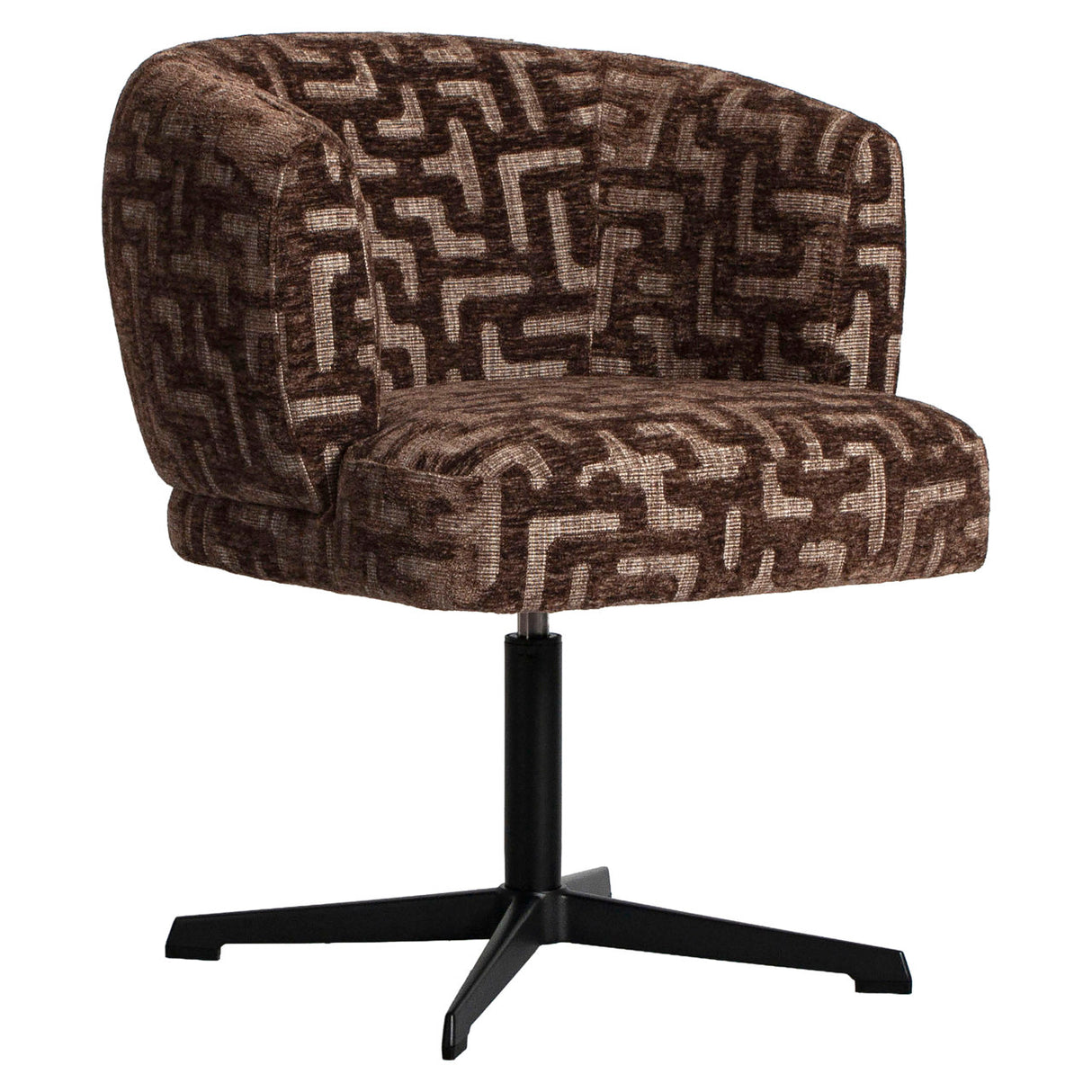 Eetkamerstoel Dinan brown labyrinth fire retardant