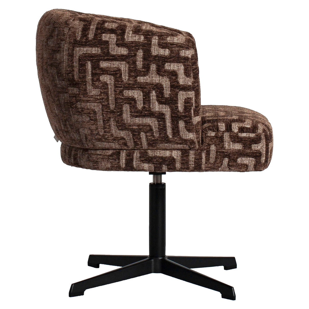 Eetkamerstoel Dinan brown labyrinth fire retardant