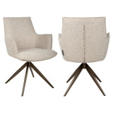Eetkamerstoel Dakota natural chunky swivel with arm van Richmond Interiors – Luxe comfort op maat van PureWonen. Vraag naar de beste prijs.