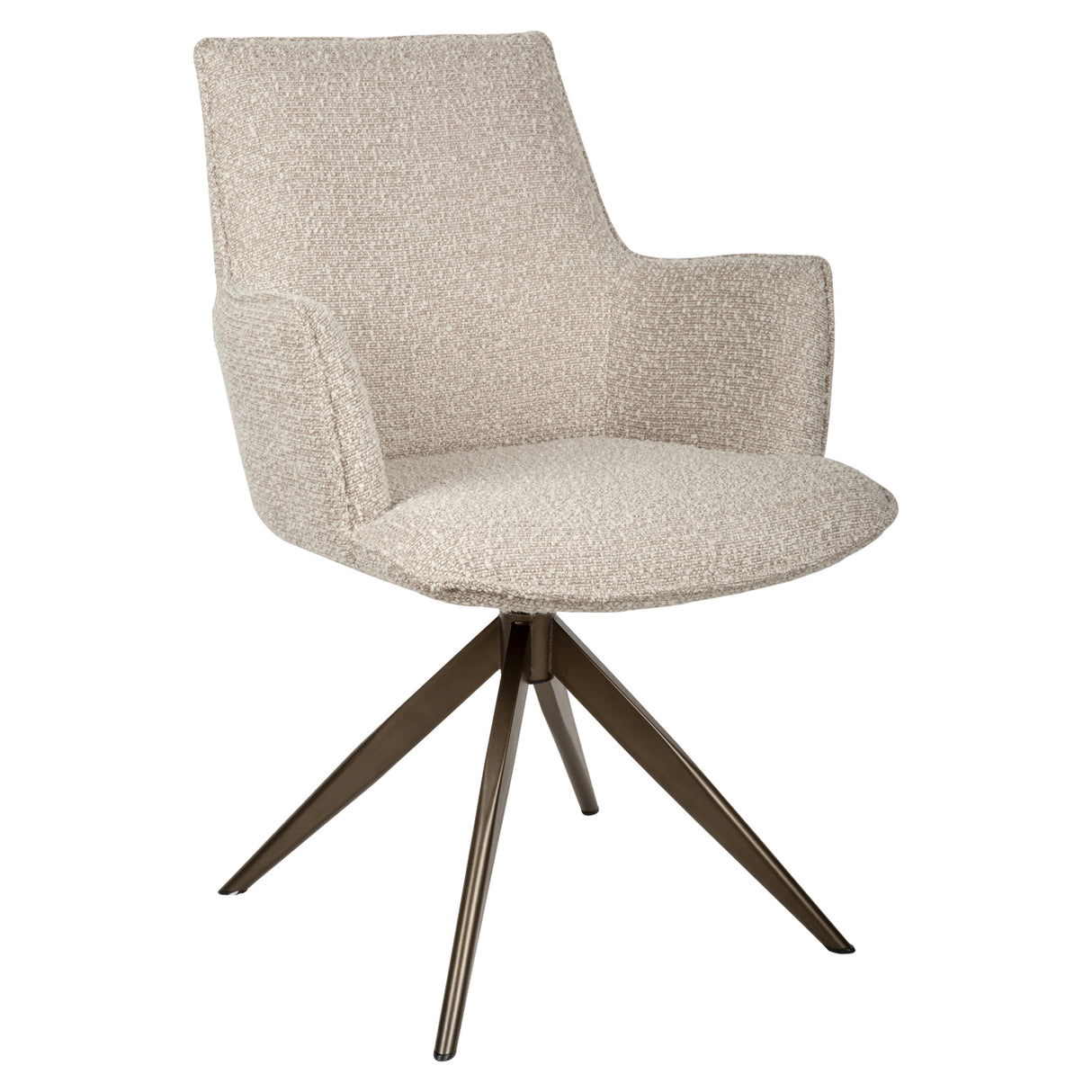Eetkamerstoel Dakota natural chunky swivel with arm van Richmond Interiors – Luxe comfort op maat van PureWonen. Vraag naar de beste prijs.