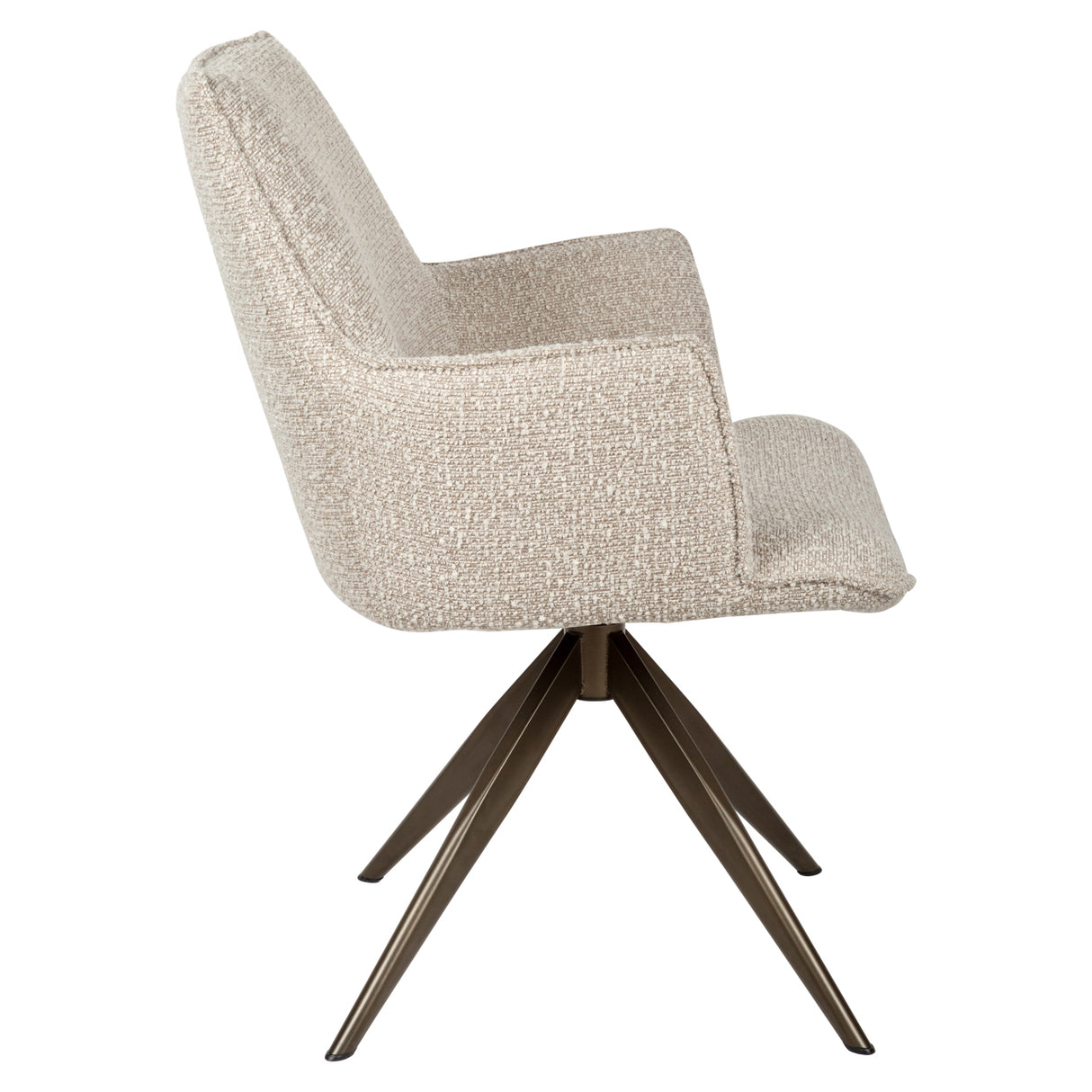 Eetkamerstoel Dakota natural chunky swivel with arm van Richmond Interiors – Luxe comfort op maat van PureWonen. Vraag naar de beste prijs.