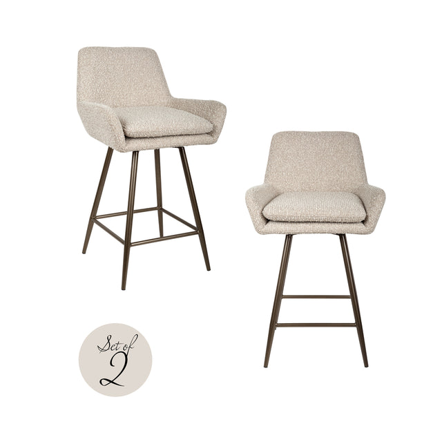 Counterstoel Linsey natural chunky (Set of 2) van Richmond Interiors – Luxe comfort op maat van PureWonen. Vraag naar de beste prijs.
