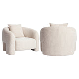 Lounge stoel Tuscany beige blockweave