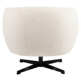 Lounge stoel Estelle beige blockweave swivel