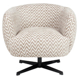 Lounge stoel Estelle sand chevron swivel