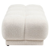 Poef & Voetenbank Noah beige blockweave
