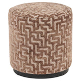 Poef & Voetenbank Lexie brown labyrinth 45Ø